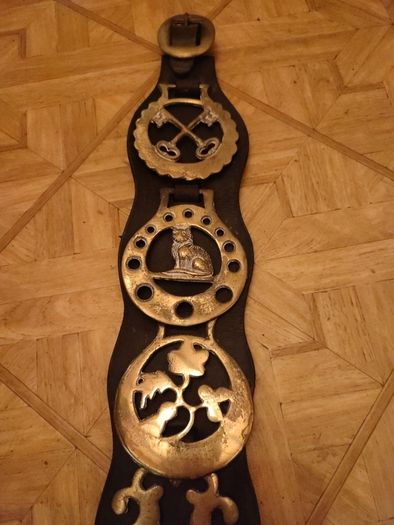 vintage horse brass leather