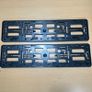 2x SILVER Citroen European Euro License Number Plate Holder Image 2