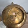 Vintage Etched Brass Teapot with Wooden Handle, Decorative Gold Teapot Image 7