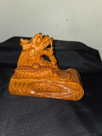 Hand Carved Wooden Chinese Dragon