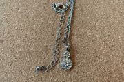 necklace with clear crystal charm