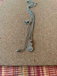 necklace with clear crystal charm