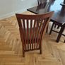 Solid Hardwood Extendable Dining Table 1.6m to 2.1m long and 6 Chairs Image 5