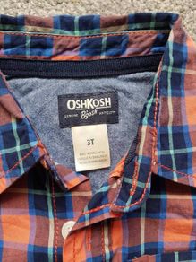 Boys Oshkosh Check Shirt Age 3