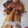 16"  Collectable Native American/Indian Girl on Swing Porcelain Doll (Dark  Brown) Image 7
