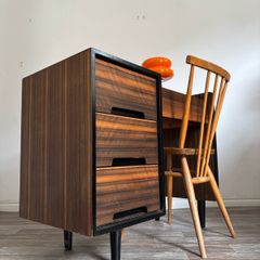 Vintage Tetro Mid Century Walnut Stag Dressing Tabke/Desk
