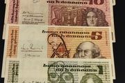 Set of Irish banknotes