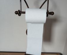 Free standing bathroom toilet holder