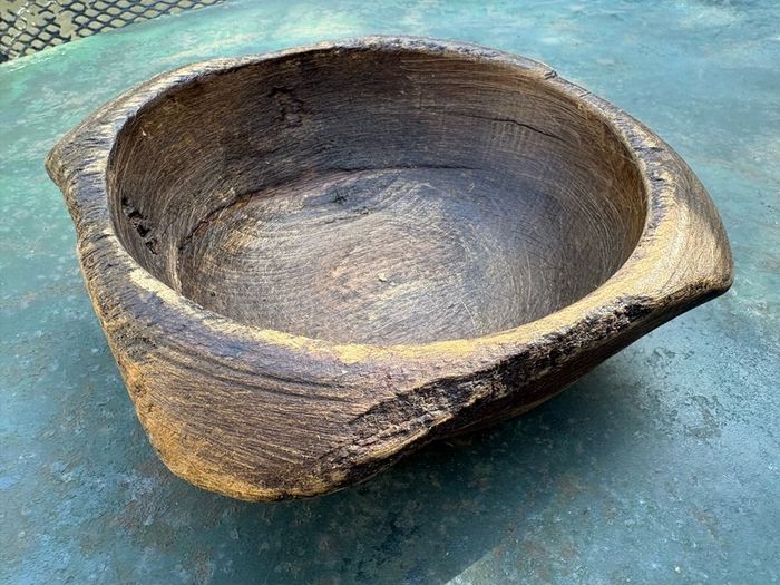 Antique Small Primitive wooden Dough Bowl
