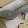 Truffle Silver Mesh Diamond Heels 8uk Image 3