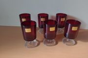 Set of 6 beautiful Luminarcs "Ruby Red Cavalier" wine glasses