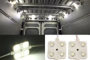 10x4 LEDs Car Roof Light Kit Van LED Interior Ceiling Lighting Waterproof Inside Bright White Lamp For RV Van Camper Boat Trailer Lorries 12V Kit