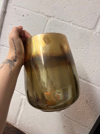 Approx. 40 Clear, Black, Brown, Amber & Gold Vases