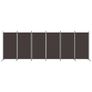 6-Panel Room Divider Brown 520x180 cm Fabric Image 3