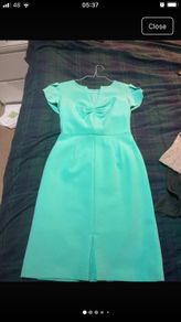 Bright green dress