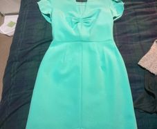 Bright green dress