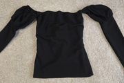Boohoo Black Off-the-Shoulder Bardot Top - Size 10