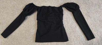 Boohoo Black Off-the-Shoulder Bardot Top - Size 10