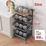 NEW SALE | Storage Rack,kitchen Trolley,Vegetable Trolley on Wheels,4 Tier Image 4