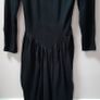 vintage lovely black dress lace detail on back Image 2