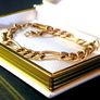 Vintage 9ct Gold Figaro Bracelet Image 7