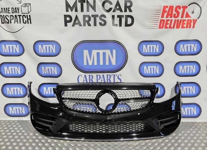 Front Bumper For Mercedes C Class W205 19-21 Facelift Models Amg Line Black C197