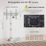 NEW SALE | TV Floor Stand for 30-70 inch LED LCD OLED Plasma Flat Curved TVs, Height Adjustable Tall TV Stand with Brackets up to 40kg, Max VESA 600x400mm Image 2