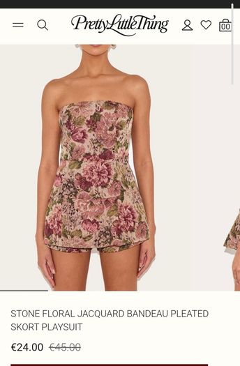PLT Jacquard playsuit uk 8 bnwt