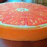 Round Flat Cushion. Looks Like A Slice Of Orange (new). Image 2