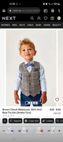 Boys waistcoat and shirt