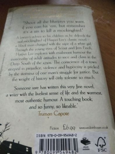 Junior Cert English novel.