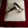 Vintage Sterling Silver Double Wishbone Band Ring size P - 2,10g Image 5