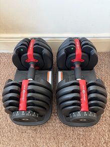 Adjustable dumbbell weights 24kg x2 and pull up bar