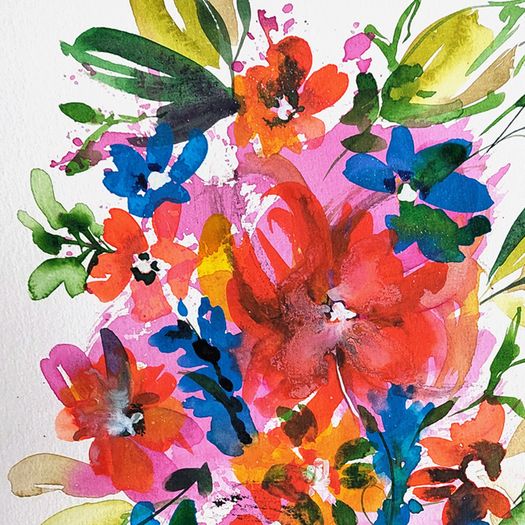 Original Watercolour Floral Painting
