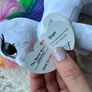 TY Beanie Boos Starr about 6" White Pony Plush Stuffed Animal Toy new Please look at the pictures Image 5