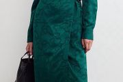 Jaeger Floral Jacquard Midi Wrap Dress