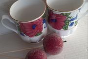 2 new vintage fine bone china mugs