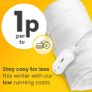 Premium Comfort Single Electric Blanket - Control with 3 Heat Settings, Polyester, White (FREE POSTAGE) Image 2