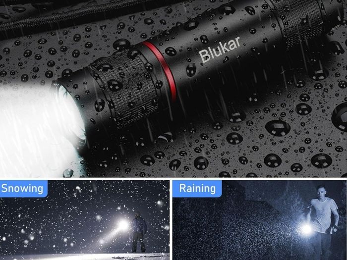 LED Torch Rechargeable, [2 Pack] 2000L Super Bright Adjustable Focus Flashlight, 4 Lighting Modes, Long Battery Life, Waterproof Pocket Size Torch for Power Cuts, Emergency, Camping, Outdoor