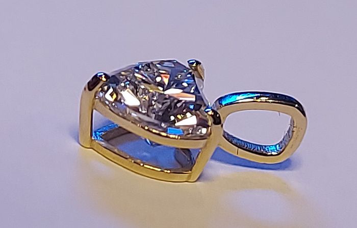 1.04ct Labgrown-Diamond 14K Gold Pendant
