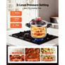 Pressure Cooker, 7L Pressure Cooker Stainless Steel, Pressures Canner with Steaming Rack, Tempered Glass Lid, Three Pressures Settings for Meat, Beans, Rice, Soup, Sauces, Cook up to 100 kPa Image 6