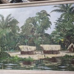 Oil painting  landscape of Kenya