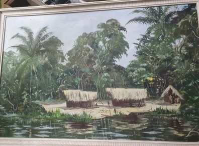 Oil painting  landscape of Kenya
