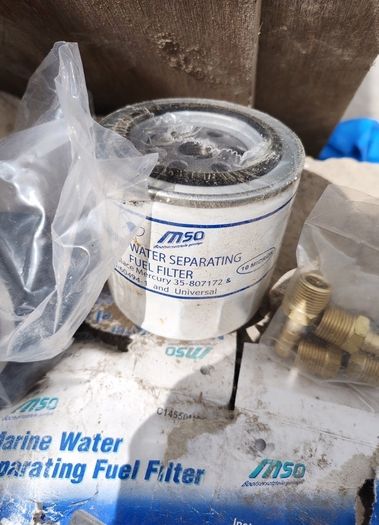 Marine water separating fuel filter.