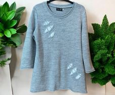 Tivoli of Ireland grey knit tunic style jumper. Size:Small