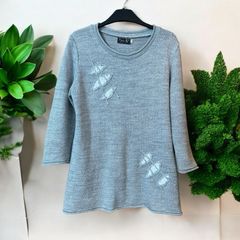 Tivoli of Ireland grey knit tunic style jumper. Size:Small