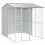 Bird Cage with Storage Grey 215 x 310 x 247 cm Galvanised Steel Image 2