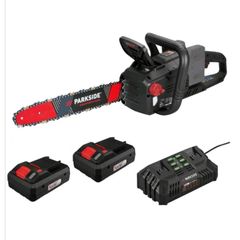 Parkside Performance 40V Cordless Brushless Chainsaw. Garden Maintenance DIY Projects Heating Logs