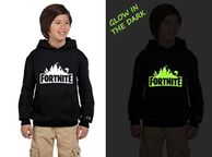 main image for ad Glow in the Dark Kids Fortnite Hoodie great gift present for fortnite players