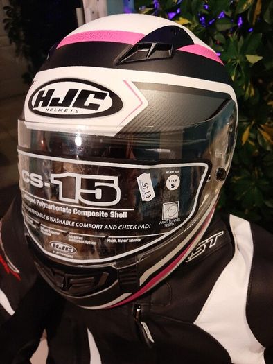 Motorbike helmet and gloves